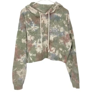 Handmade Dog Mom Tie Dye Hoodie Sweatshirt Pullover Womens Medium Camo Green - Picture 1 of 12