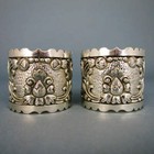 Java 800 Yogya Silber Serviettenringe Handarbeit Indonesien Lotusblüte Jakarta 