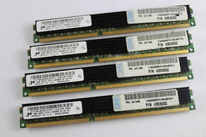Lot of 4 Genuine Micron 4GB ECC Reg Server Mem. MT36JBZS51272PY PC3-10600R-9-10 - Picture 1 of 1