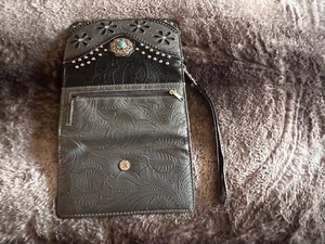 Bolso sin asas Jesse James negro gris turquesa con correa para el asa varios bolsillos - Imagen 1 de 2