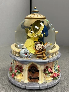 Disney Beauty and The Beast Large Musical Snow Globe w/ Original Styrofoam + Box - Picture 1 of 11