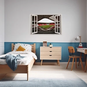 3D Fake Window Sunderland FC Football Stadium Wall Art Stadium Vinyl Sticker - Picture 1 of 4