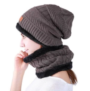 Dynergy Ltd. Beanie Hat and Circle Scarf Set. Kid's Warm Knitted Fleece Lined - Picture 1 of 5