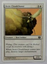 MAGIC THE GATHERING MTG 2003 8th EDITION WHITE AVEN CLOUDCHASER CREATURE CARD