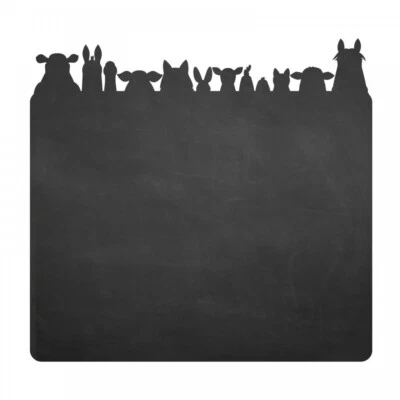 013 Tierköpfe selbstklebende Tafelfolie/Kreidefolie inkl. 3 Stück Kreide 900x850 - Bild 1 von 4