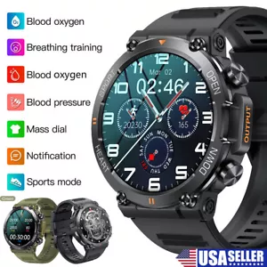 Military Smart Watch for Men (Call Receive/Dial) Tactical Fitness Tracker - Picture 1 of 17