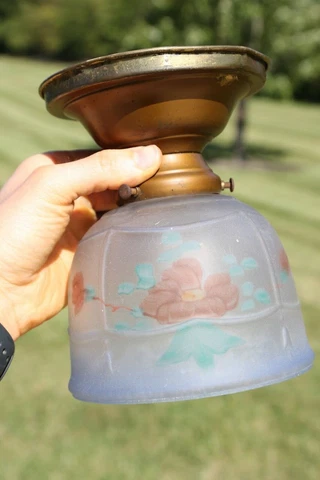 Vintage Art Deco Light Pendant Hallway Bathroom Lamp Frosted Glass Shade Cover