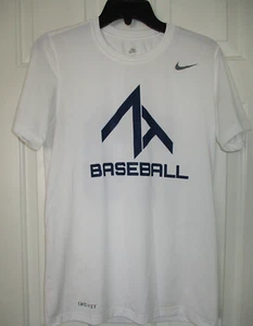 Nike Dri-Fit Young Mens White "Baseball" Tee Shirt NWOT - Size Small - Picture 1 of 3