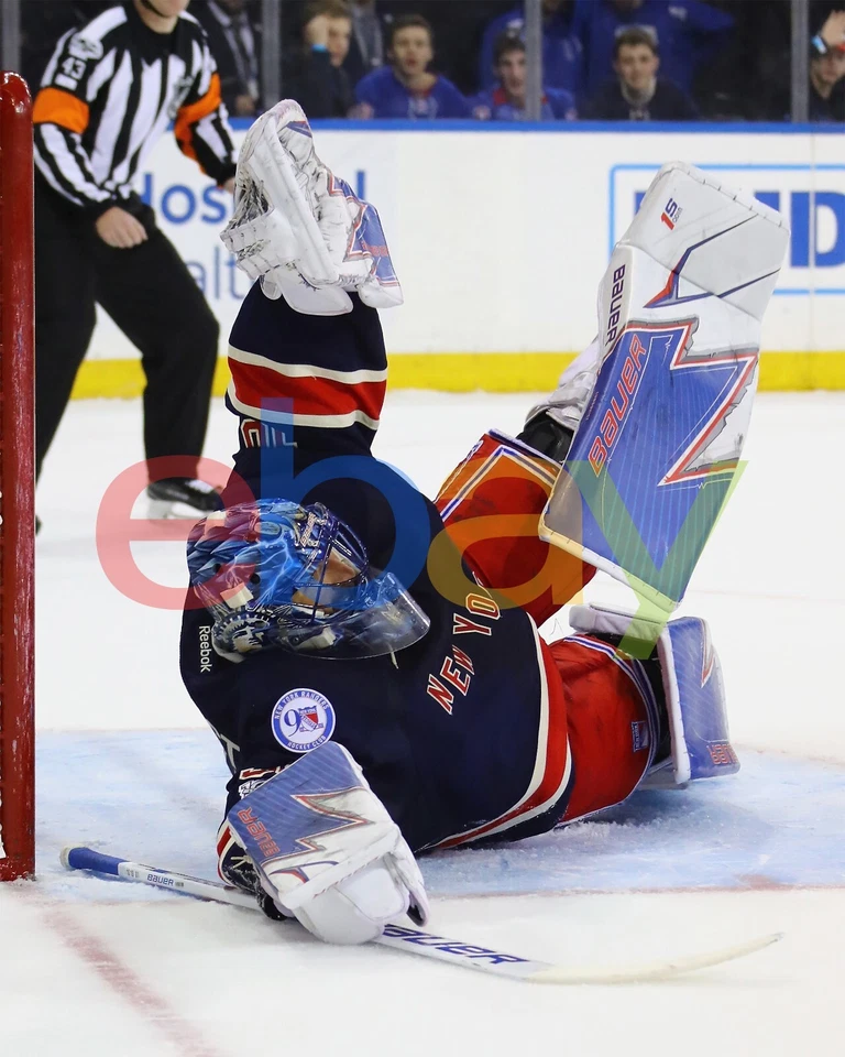 Foto de hockey Henrik Lundqvist 400th Win Pad Stack New York Rangers 8x10 NHL Foto 1 de 1