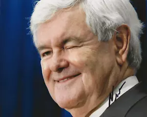 Newt Gingrich ECHTES handsigniertes Foto Echtheitszertifikat republikanischer Sprecher des Hauses GOP - Bild 1 von 2