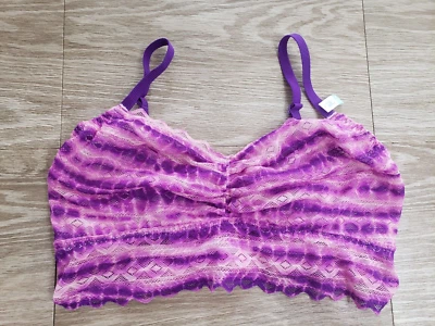 Bralette ROSA para mujer talla M (36A-C/34C-D) correa de espagueti rosa y púrpura nuevo con etiquetas Foto 1 de 4