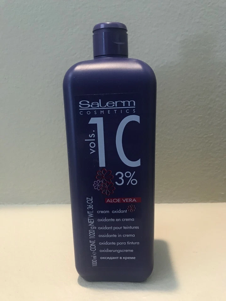 Salerm Cream Oxident Developer Peroxide Oxidant 10 Volume 3 Aloe Vera 36 Oz
