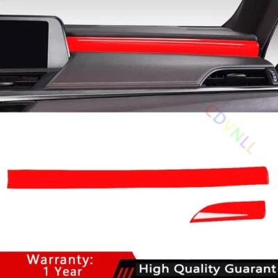 Para Lexus ES300h 350 2019-2024 rojo brillante consola central tablero tira moldura 2* Foto 1 de 4
