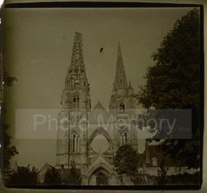Soissons: Abbaye Saint-Jean-des-Vignes - Stereofoto, Glasplatte 1930 - Bild 1 von 2