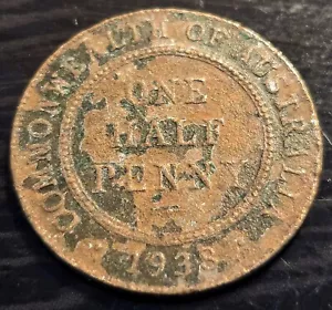 1938 Commonwealth Of Australia One Half Penny King George VI Melbourne Mint - Picture 1 of 2