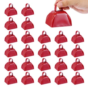 3" Cow Bells for Football Games, 24Pcs Cow Bells for Sporting Events, Red - Picture 1 of 6