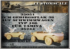 CS 35051 2cm Gebirgsflak 38 auf Schwimmwagen Typ 166 Conversion Customscale 1:35 - Picture 1 of 4