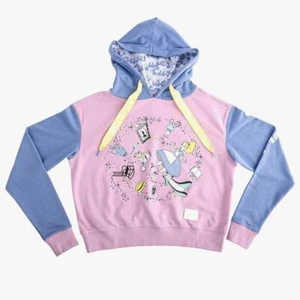 Loungefly Disney Alice Rabbit Hole Crop Hoodie Gr. L - Bild 1 von 9