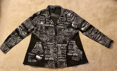 COMFY USA Lightweight Swing Jacket - Black & White L - Image 1 of 4