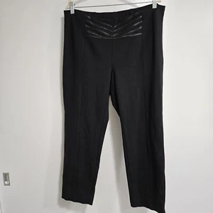 Catherine's Curvy Plus Size 20W Black Rayon w/ Front Seaming Cropped Pants 38x27 - Picture 1 of 5