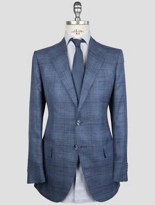 NUEVO BLAZER CESARE ATTOLINI AZUL CACHEMIR SEDA LINO EE. UU. 44 - UE 54 CA20 Foto 1 de 4
