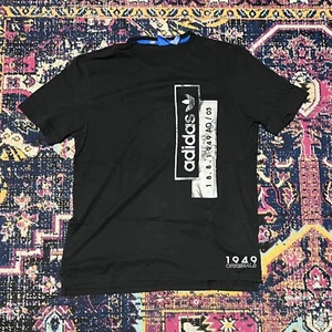 Adidas Originals 1949 Black Short-sleeved T-Shirt Size Large - Picture 1 of 2