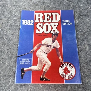 1982 Boston Red Sox Baseball Program v Oakland Athletics Carl Yastrzemski Cover - Picture 1 of 16