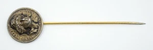 1913 Embossed Repousse Coin Stickpin Lapel Pin  Liberty Barber Dime Vtg Antique - Picture 1 of 7