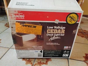 4 Vintage MALIBU INTERMATIC DECK lights NOS cedar set power supply timer - Picture 1 of 4