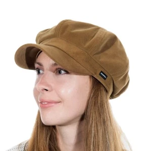 Baker Boy Hat Gold Velvet Newsboy Cap Velvet Hat by CRAGGI - Picture 1 of 7