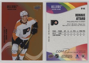2022-23 Upper Deck Allure Color Flow Red Orange Ronnie Attard #SF-62 Rookie RC