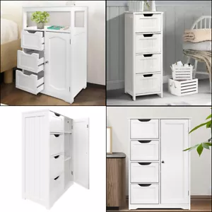 Kleiner Badezimmer Bodenschrank Holz freistehend Aufbewahrung Seite Organizer robust - Bild 1 von 28
