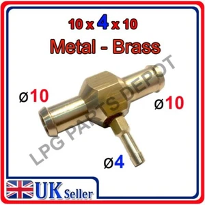 PEZZO A T metallo 10x4x10 carburante aria acqua GPL tubo connettore tubo guarnizione gas - Foto 1 di 3