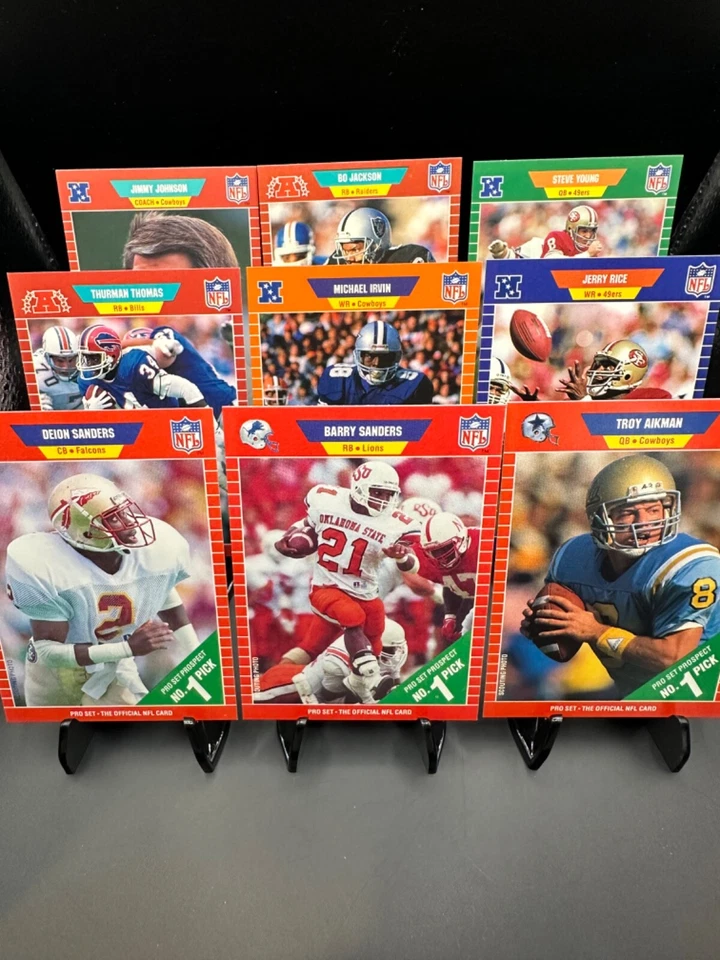 1989 Pro Set Football Best Cards! - Sanders, Aikman & MORE! - NM/MINT! - Image 1 of 1
