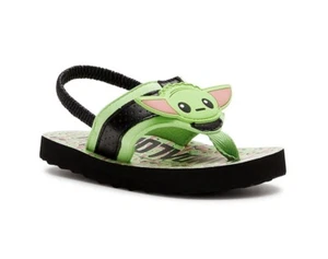 Star Wars MANDALORIAN Toddler Boys Size 9-10 Comfort Flip Flop Sandals - Picture 1 of 5