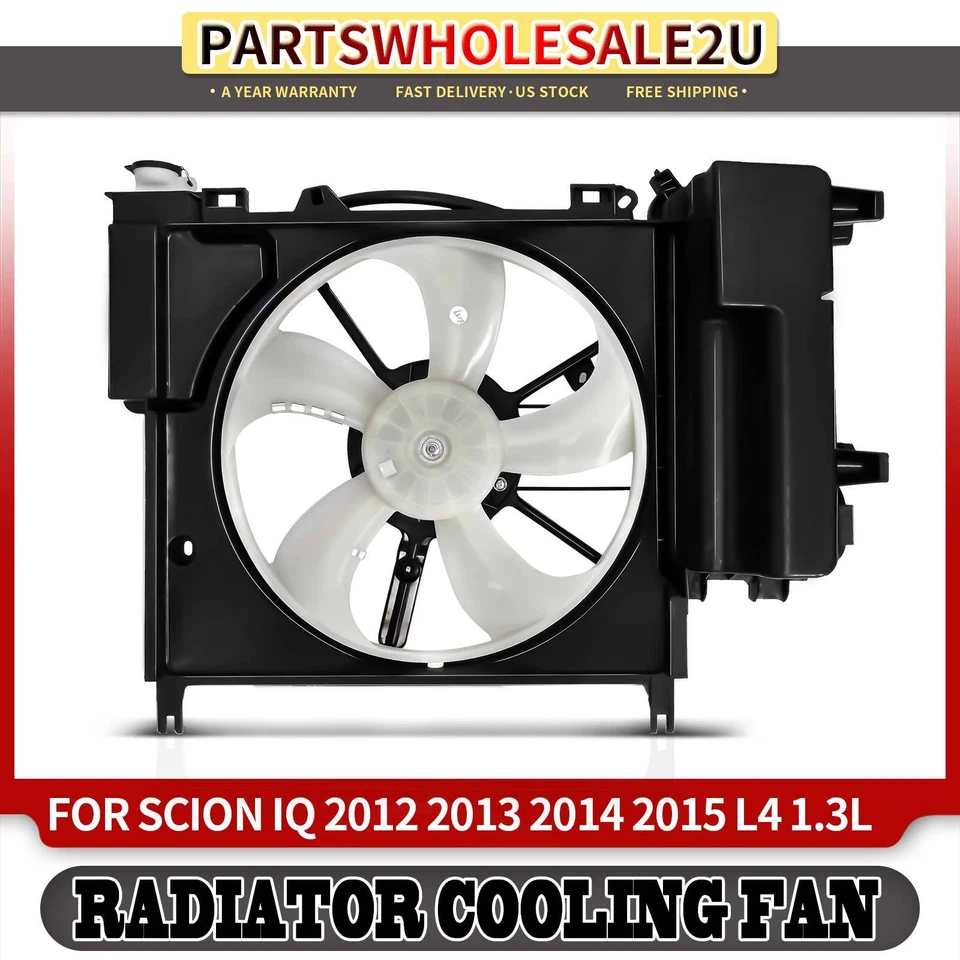 1x Conjunto de ventilador de refrigeración del motor con cubierta para Scion iQ 2012 2013 2014 2015 1,3 L Foto 1 de 4