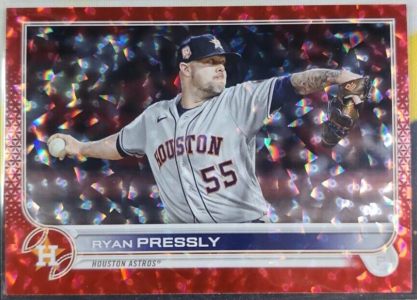 2022 Topps Update Series US264 Ryan Pressly Red Foil /199 Houston Astros - Image 1 of 3