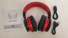 MOVSSOU E7 Active Noise Cancelling Wireless Bluetooth Headphones, Black/Red NEW
