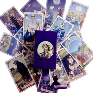 Gato Tarot 78 Mazo de Cartas Tarot Adivinación Oculto Oráculo Cartas Fiesta Juego de Mesa - Imagen 1 de 7