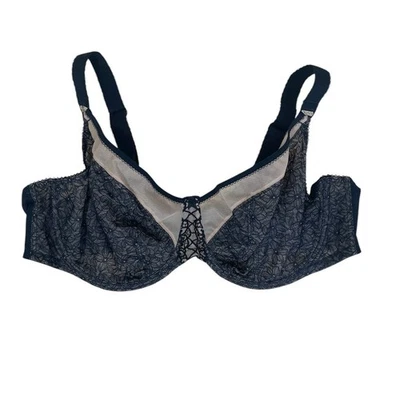 Elomi Sadie Balcony Full Coverage Bra EL4430 Black Size US 44G - Image 1 of 4