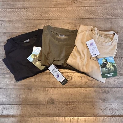 Lot of 3 NWT Pave Hawk Tactical Tees (Black, Tan, Olive) Mens XL Poly Material - Image 1 of 4