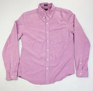 J. Camisa Oxford Crew Slim Talla Mediana Para Hombre Lavanda Con Botones Manga Larga Algodón - Imagen 1 de 9
