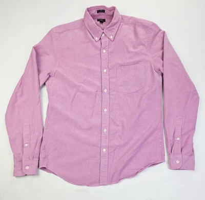 J. Crew Slim Oxford Sz Medium Mens Lavender Button Down Long Sleeve Cotton Shirt - Image 1 of 4
