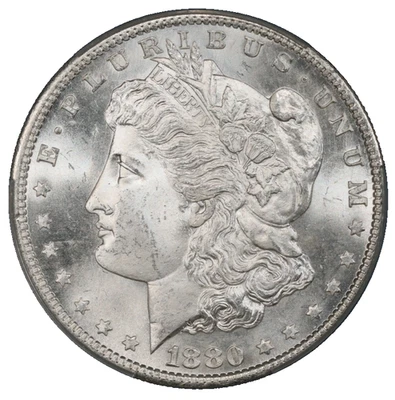 1880-S Morgan Silver Dollar CACG MS-64 VAM-12.1 Variety 8/7 Spikes - Image 1 of 4