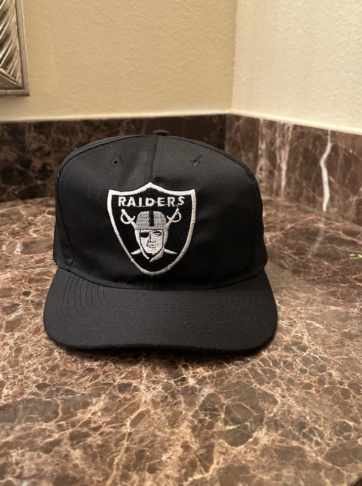 De colección Años 90 American Needle Raiders Negro Nylon SnapBack Foto 1 de 4