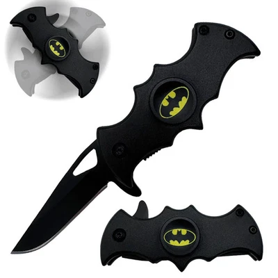 BM 4542-BK 3" Black Bat Folding Knife Fidget Spinner - Image 1 of 4