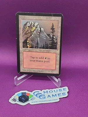 MTG Misprint Alpha Mountain A Snowy Caps Miscut Off Center Magic Land *CCGHouse* - Image 1 of 4