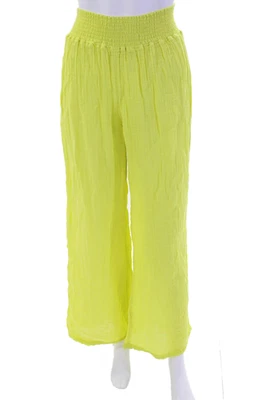 Michael Stars Womens Elastic Waist High-Rise Flared Pants Trousers Yellow Size S - Image 1 of 4