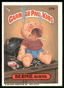1986 Topps Garbage Pail Kids Series 6 #231b Bernie Burns - Picture 1 of 2