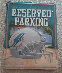 NFL Miami Dolphins Meta Reserved Parking Sign 8.5" x 11" New - Picture 1 of 4